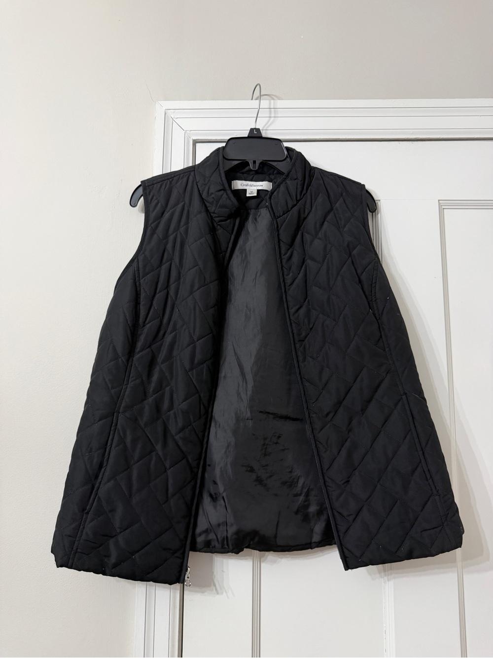 Classic Black Quilted Vest Jacket - Croft & Barrow
